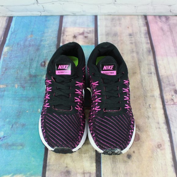 Nike Flynknit Max Purple Black Mesh Running Shoes Sneakers Size US 7 - Picture 5 of 9